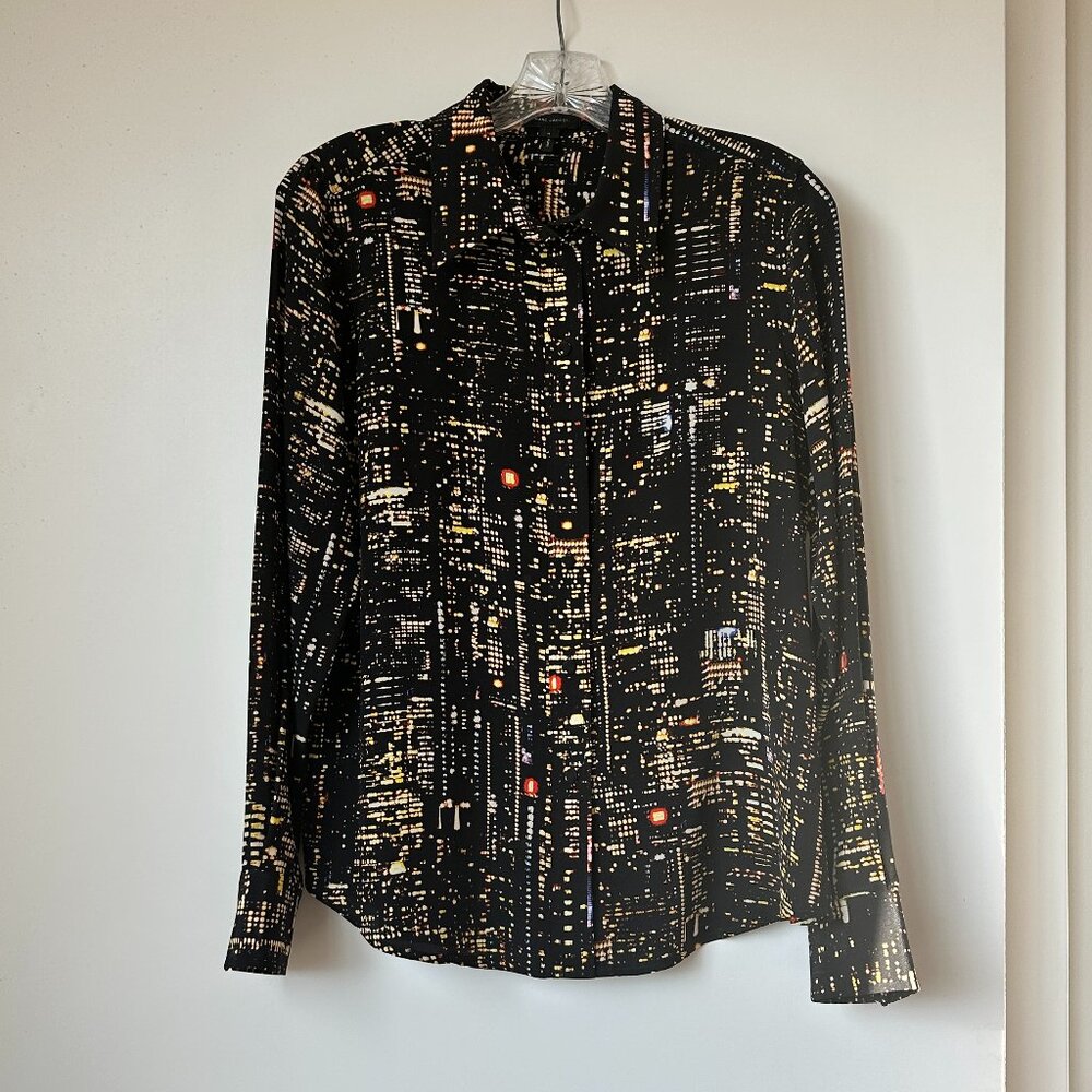 Marc Jacobs 100% Silk Blouse City Print